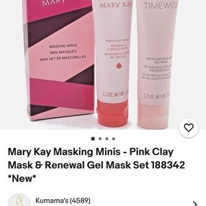 Mary Kay Masking Minis - Pink Clay & Renewal Gel Mask Set & Hydrogel eye patches